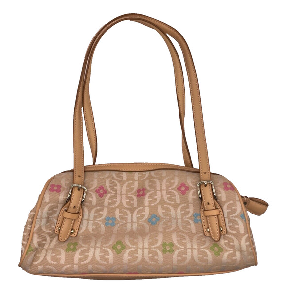 Y2K Fossil Pastel Mini Purse Leather Bottom - Picture 4 of 11